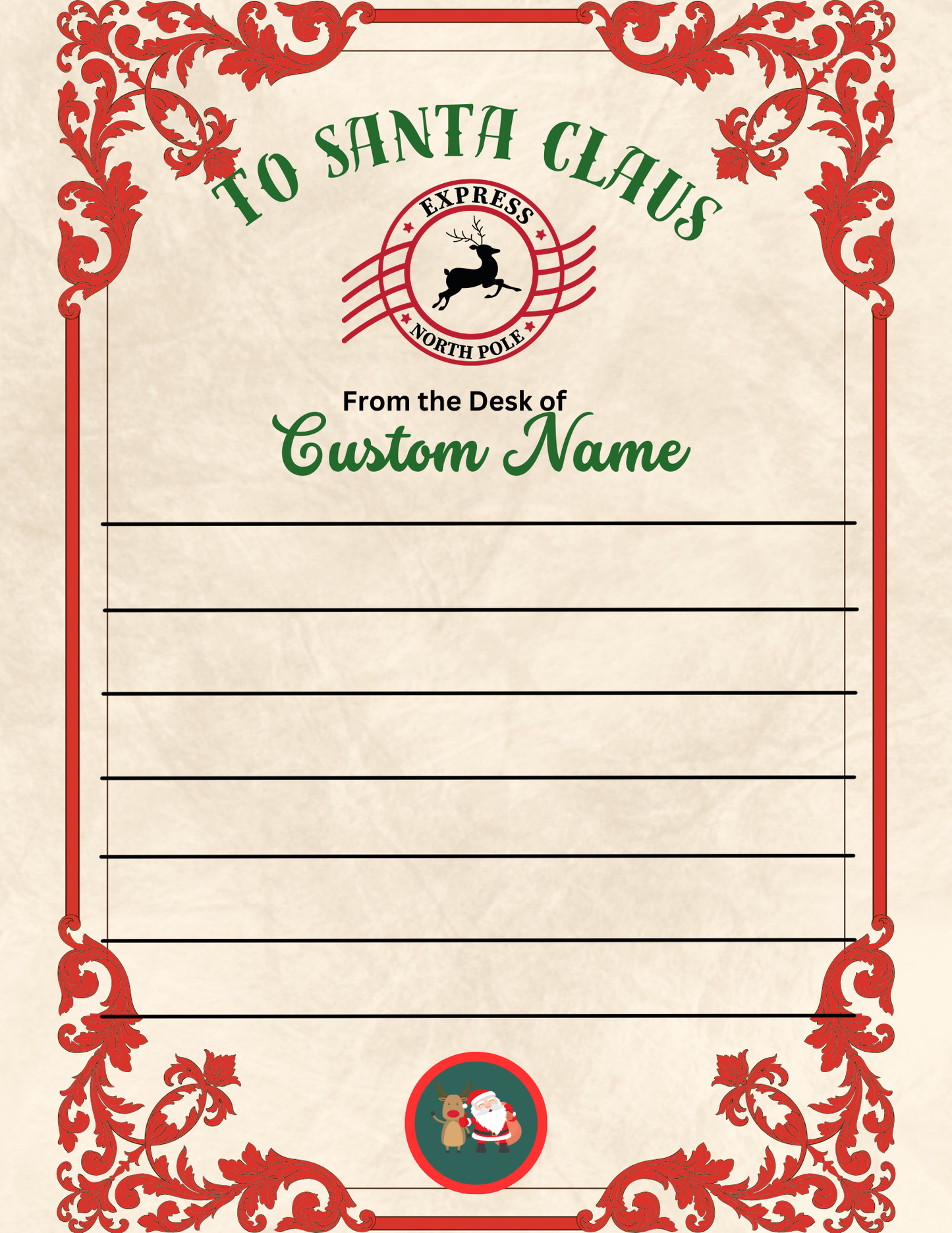 Custom Name Letter from Santa & Nice List Certificate (Digital Same-Day Delivery)